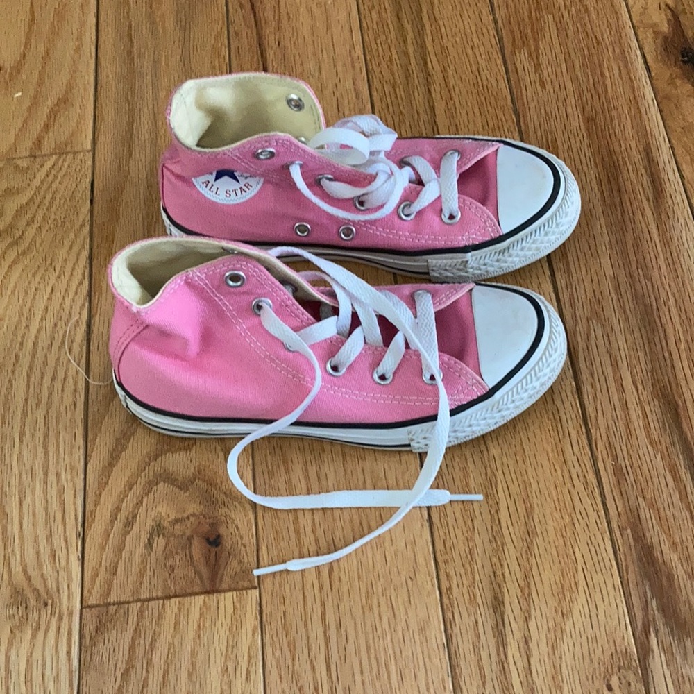 Girls 13 Pink Converse High Tops